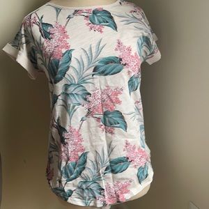 NWT Asos Oasis floral t shirt in cream white